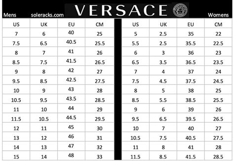 versace jackets size conversion chart|Versace dress size chart.